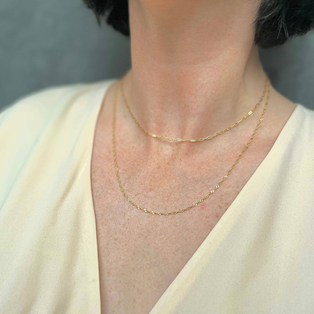 Collier chaîne en argent 925, or rempli et or vermeil