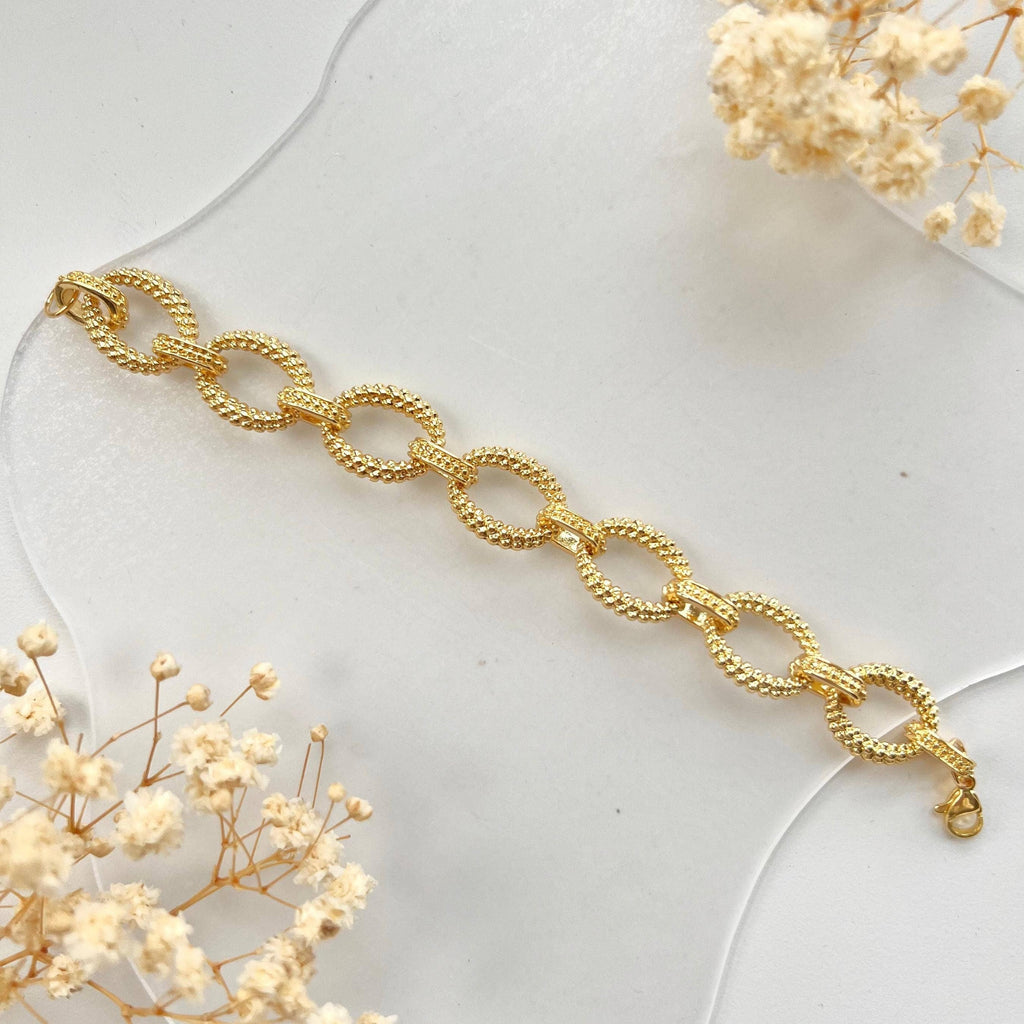 Bracelet Chaîne Épaisse Plaqué Or pour Femme