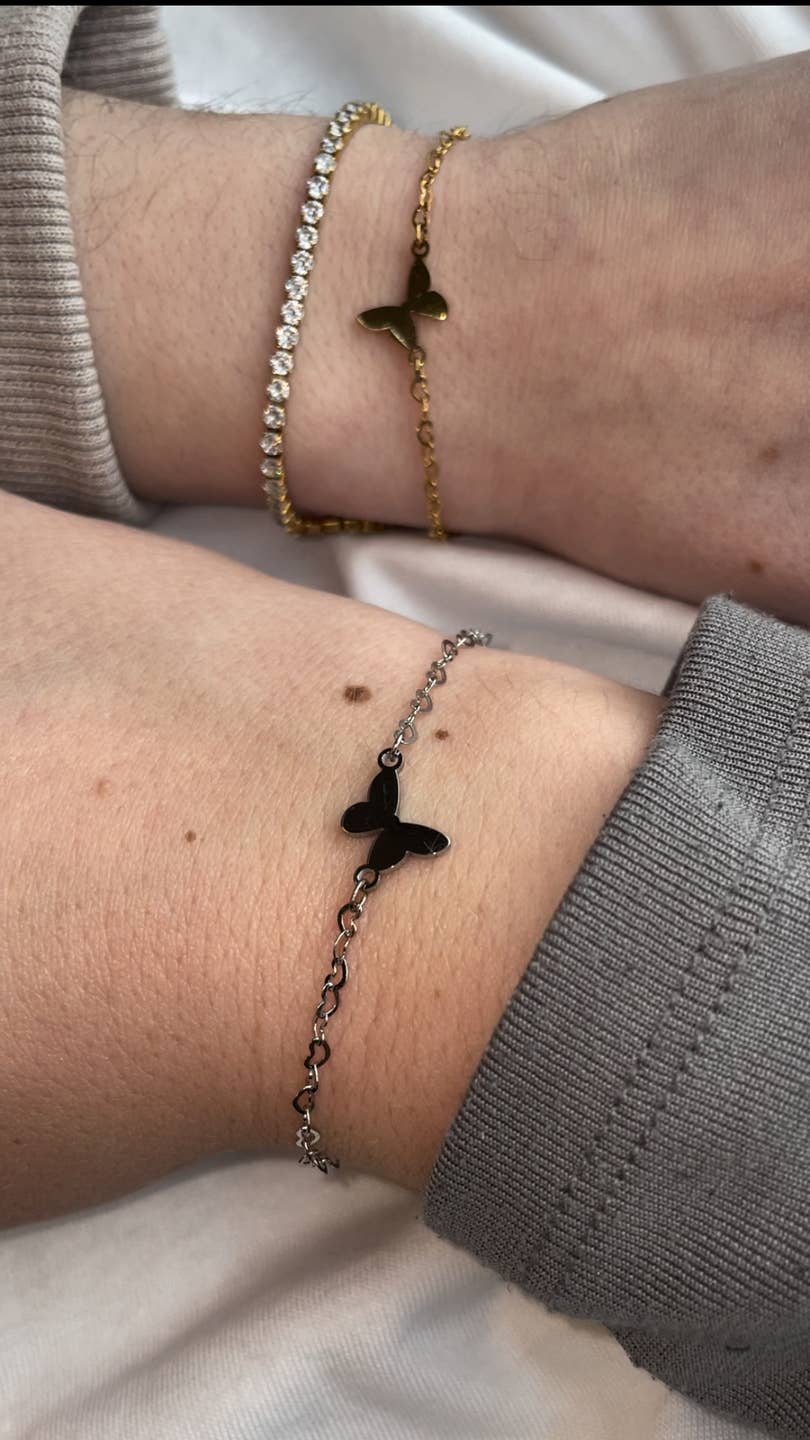 Bracelet love cœur fin: Roségold