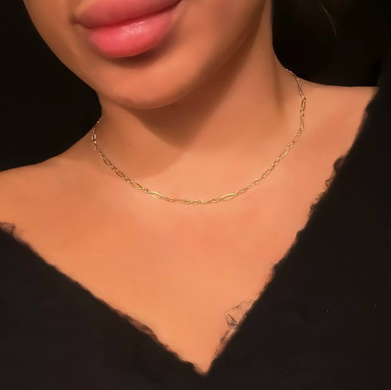 Collier Sweet Tea lisse plaqué or 18 carats