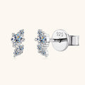Clous d'oreilles de mariage Moissanite en argent sterling 925