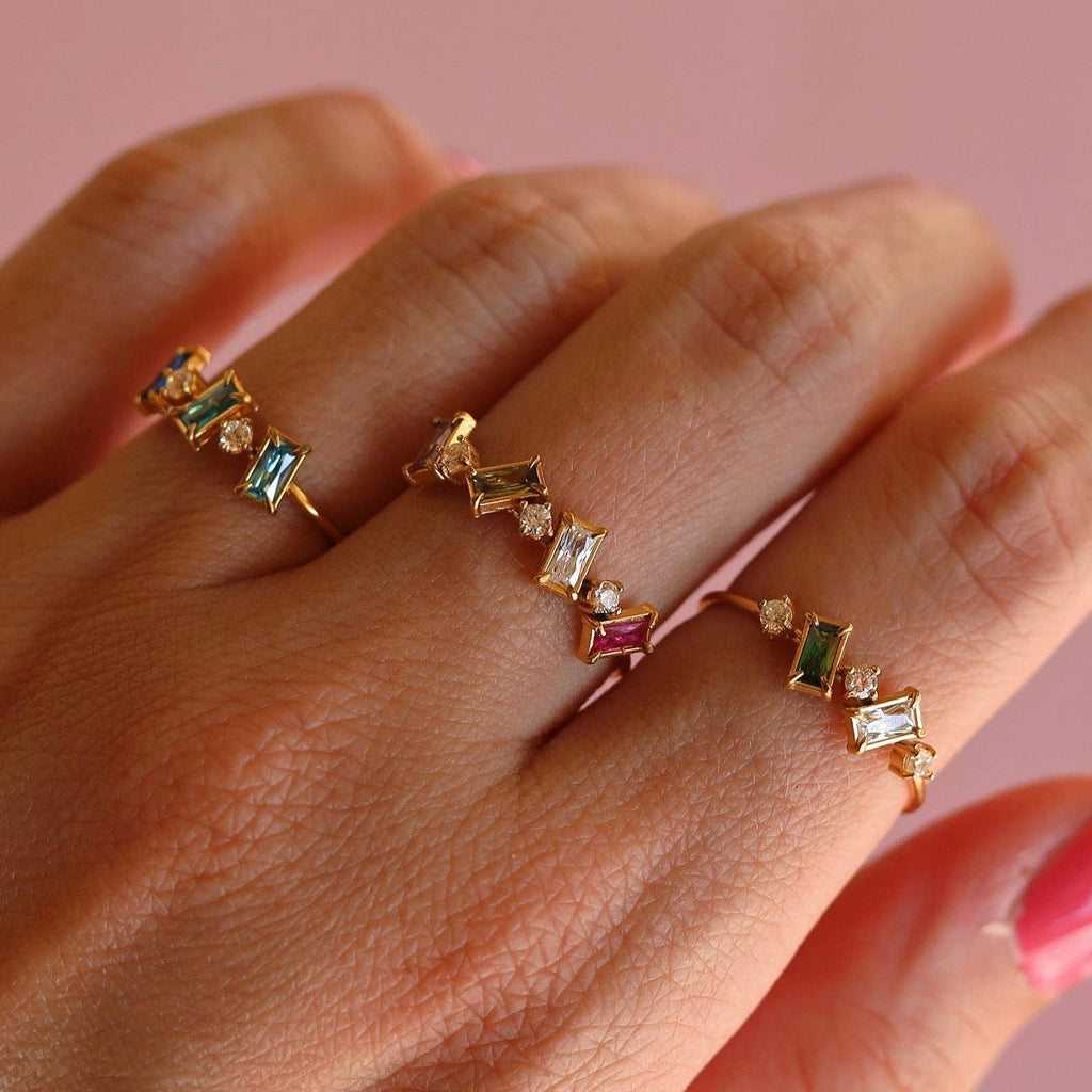 Dara - Bague Multi-pierres en Or