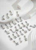 Pendentifs Charm Alphabet Acier Inoxydable argenté