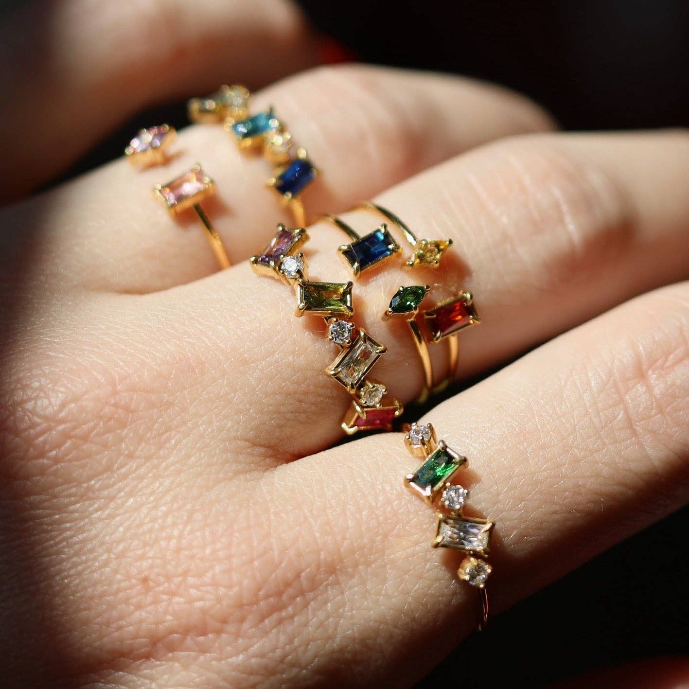 Dara - Bague Multi-pierres en Or