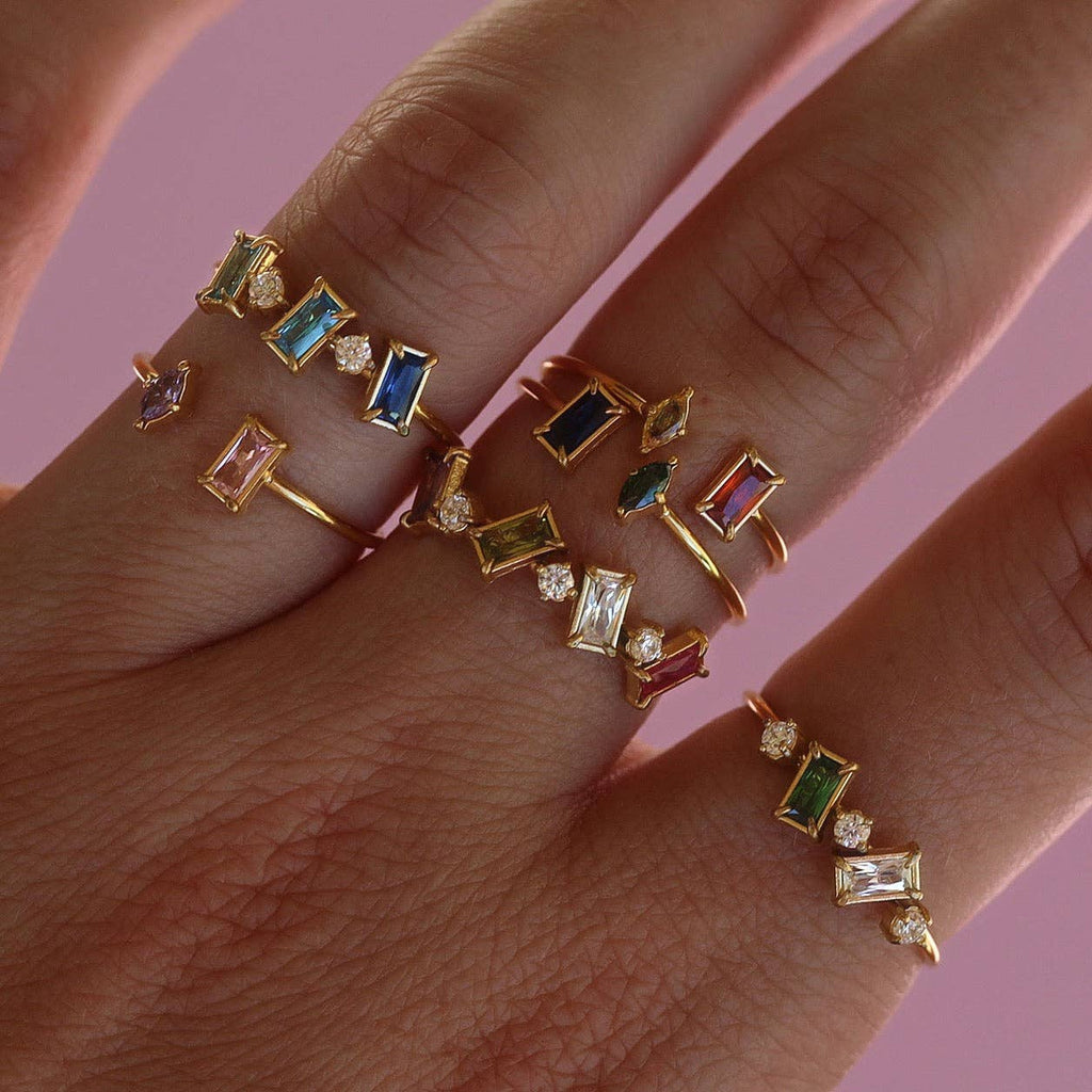 Dara - Bague Multi-pierres en Or