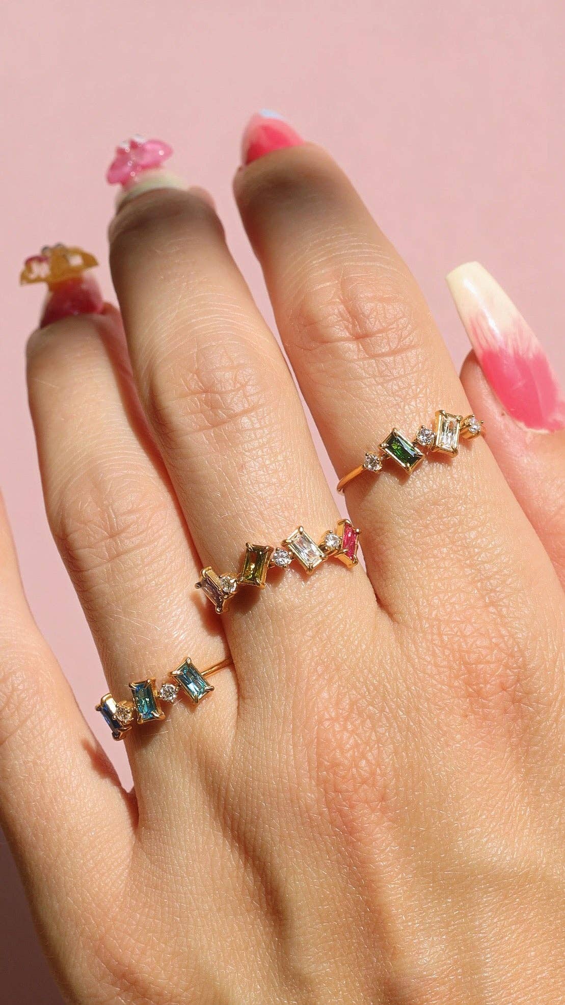 Dara - Bague Multi-pierres en Or
